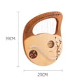 thumbnail image 2 of 21 Strings Lyre Harp Mahogany Music Instrument with Spare Strings Tuning Wrench, 2 of 7