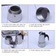 thumbnail image 4 of Ounissouiy Mango ergonómico de acero inoxidable para una experiencia cómoda de taza Moka, tazas para máquina de café expreso Juegos de servir café y té, 4 of 6