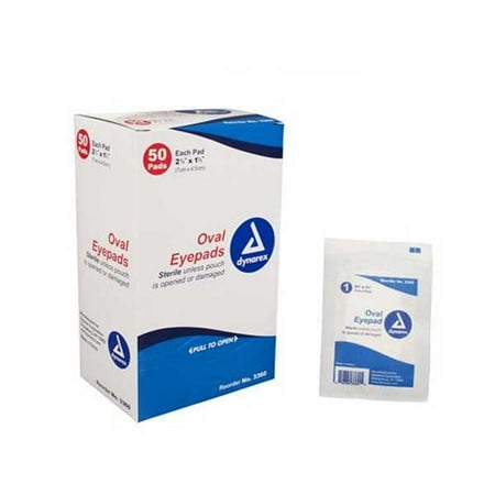 Sterile Oval Eye Pad - Dynarex Eye Pad Oval Sterile 1's 1 5/8