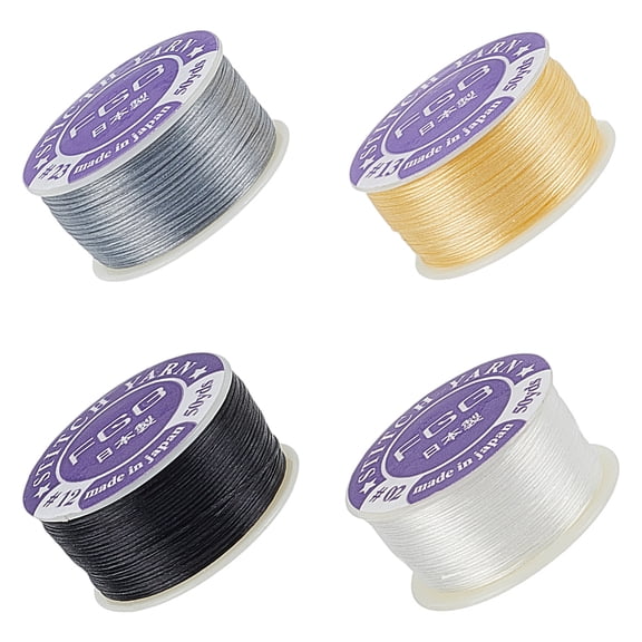200 Yards 0.1mm Nylon Beading String Cord 4 Colors Chinese Knotting Cord Thin Nylon Seed Bead Thread Bulk Beading Thread