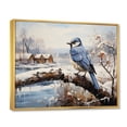 thumbnail image 2 of Designart "Claude Monets Winter Magpie II" Animals Floater Framed Canvas Print, 2 of 7