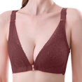 thumbnail image 1 of Gibobby Brasier con Cierre Frontal para Mujer Sujetador con One Fab Fit para mujer Sujetador tipo camiseta Demi Sujetadores convertibles para mujer(Vino,95), 1 of 3
