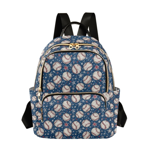 Fashion backpack Sports Retro Baseball quilted backpack women travel backpack suitable for travel sports