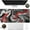 Black Red White Ink Liquid Waves, variant on Desk Pad,Black White Swirled Waves Desk Mat,Doodle Lines Large Gaming Mouse Pad for Desk,Extended Big Computer Keyboard Mouse Pad with Non-Slip Base and Stitched Edge,31.5"x11.8"