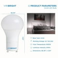 thumbnail image 2 of Viribright 60-Watt EQ Replacement A19 GU24 General Purpose LED Light Bulb, 4000K Cool White (6-Pack), 2 of 5