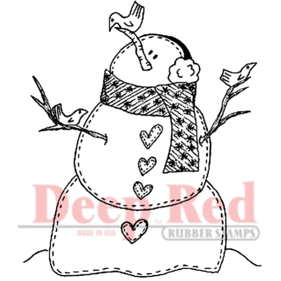 Deep Red 2" x 2" Cling Stamp