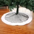 thumbnail image 2 of Bueautybox Christmas Tree Skirt Soft Fur Base Cover Mat, Soft Short Plush Carpet for Xmas Decoration 36 Inch(90cm), 2 of 6