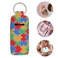 thumbnail image 3 of Unique Bargains 1 Pc Stylish Puzzle Pattern Lipstick and Perfume Cover Handbag Charm Decorative Keychain Colorful, 3 of 5