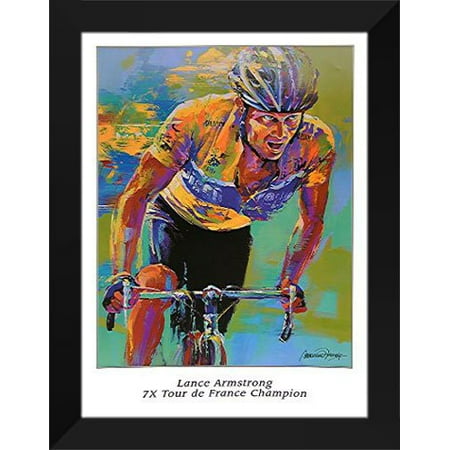 Tour De France Map - Malcolm Farley Framed Art Print 23x32