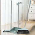 thumbnail image 6 of Broomstick and Dustpan Set | Long Handle Windproof Stand Up Dustpan Combo | Reinforced Bristles | Efficient Hair Debris Cleaning | Blue Plastic | 3 Piece Pack | 34.25x14.96x9.06in, 6 of 6