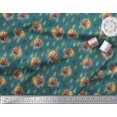 thumbnail image 3 of Soimoi Polyester Crepe Fabric Feather & Bird Cartoon Printed Fabric 1 Yard 42 Inch Wide, 3 of 3
