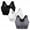 White+Gray+Black, variant on 3 Pack Women's Zip Front Sports Bra Wireless Padded Push Up Sports Top Fitness Gym Yoga Workout Bra Sports Bra