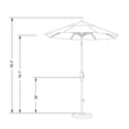 thumbnail image 5 of California Umbrella  6' Rd. Aluminum Patio Umbrella, Crank Lift, Push Button Tilt, Sunbrella fabric, Bronze Finish Black, 5 of 5