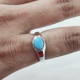 thumbnail image 4 of Turquoise Ring, Silver Jewelry, 925 Silver Ring, Father's Day, AAA Natural Turquoise, December Birthstone Ring, Small Mens Ring, Spiritual Healing Gemstone, Christmas, Tiny Mens Ring, 4 of 5