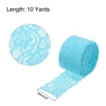 thumbnail image 2 of Uxcell Lace Trim 10 Yards 2 inch Flower Elastic Lace Ribbons for Package Decoration Wedding Headbands Sea Blue, 2 of 4