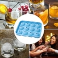 thumbnail image 5 of Bandeja para hielo redonda, molde pequeño redondo para hockey sobre hielo con tapa, bandeja para hielo para cócteles y whisky sin bisfenol A., 5 of 5