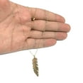 thumbnail image 3 of 14k Yellow Gold Feather Pendant Necklace,18", 3 of 3