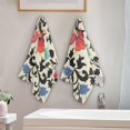 thumbnail image 2 of Yayeee Hand Towels for Bathroom Set of 2 Quick Dry Super Absorbent Soft Hand Shower Towels, 28" x 14", Beige Red Floral, 2 of 8