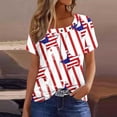 thumbnail image 1 of Fiudx Liquidación de Ahorros de Verano Blusa de Manga Corta a La Moda para Mujer, Camiseta Estampada, Top Informal, 1 of 5