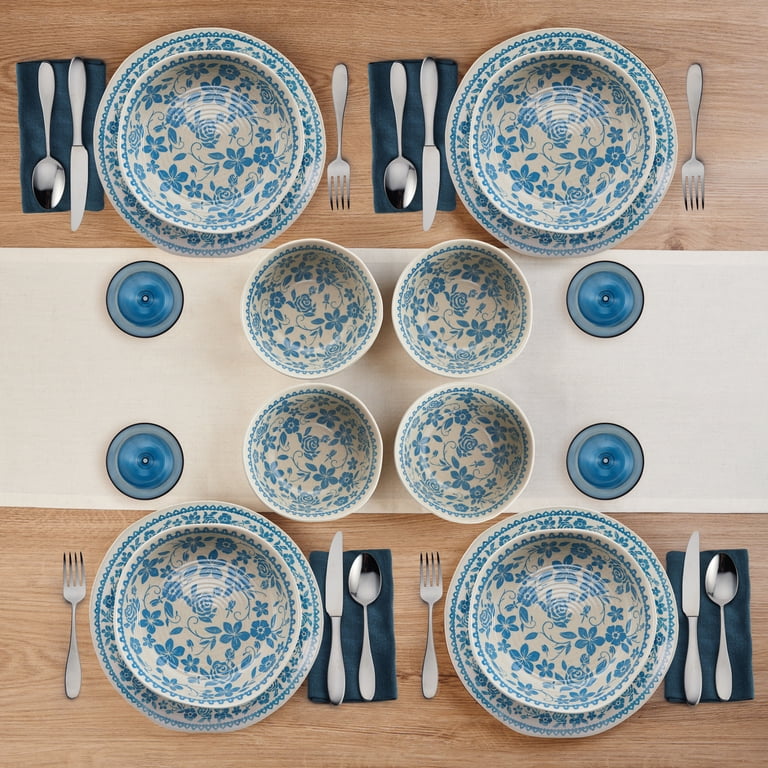 Pfaltzgraff® Hayden Blue 12-Piece Dinnerware Set - Walmart.com