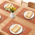thumbnail image 2 of Set of 6 Leather Placemats for Kitchen Dining Table Decor, Washable, Heat-Resistant Table Mats Brown 16.9x11.8inch, 2 of 6