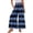 257#Navy, variant on Women's Bohemian Print Wide Leg Pants High Waisted Ties Ruffle Hem Flowy Beach Palazzo Trousers Pink XL