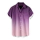 thumbnail image 4 of Camisas de Manga Corta de Botón para Hombre, Blusa de Moda Casual de Impresión de Gradiente de Cuello de Vuelta Hecha de 95% Poliéster 5% Spandex para el Verano, Camisas de Verano para Hombre, 4 of 5