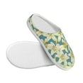 thumbnail image 3 of Rateoe Lilies Flowers Print Women's Men's Cotton Knit Slippers Lightweight Memory Foam Indoor House Shoes with Anti-Skid Sole-44/45, 3 of 7
