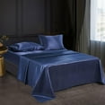thumbnail image 2 of Satin Sheets Twin Silky Soft for Hair and Skin Wrinkle Fade Stain Resistant Sheet Set Pillowcase, 4 Pcs, 2 of 3