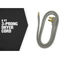 thumbnail image 3 of Southwire 09016 6' 50-Amp 3-Wire Range Power Cord, 3 of 6