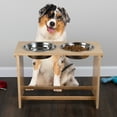 thumbnail image 5 of PETMAKER Elevated Dog Bowls with 15-Inch Tall Bamboo Raised Stand, 5 of 11