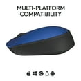 thumbnail image 2 of Logitech M170 1000DPI Wireless Optical Mouse - Blue, 2 of 9