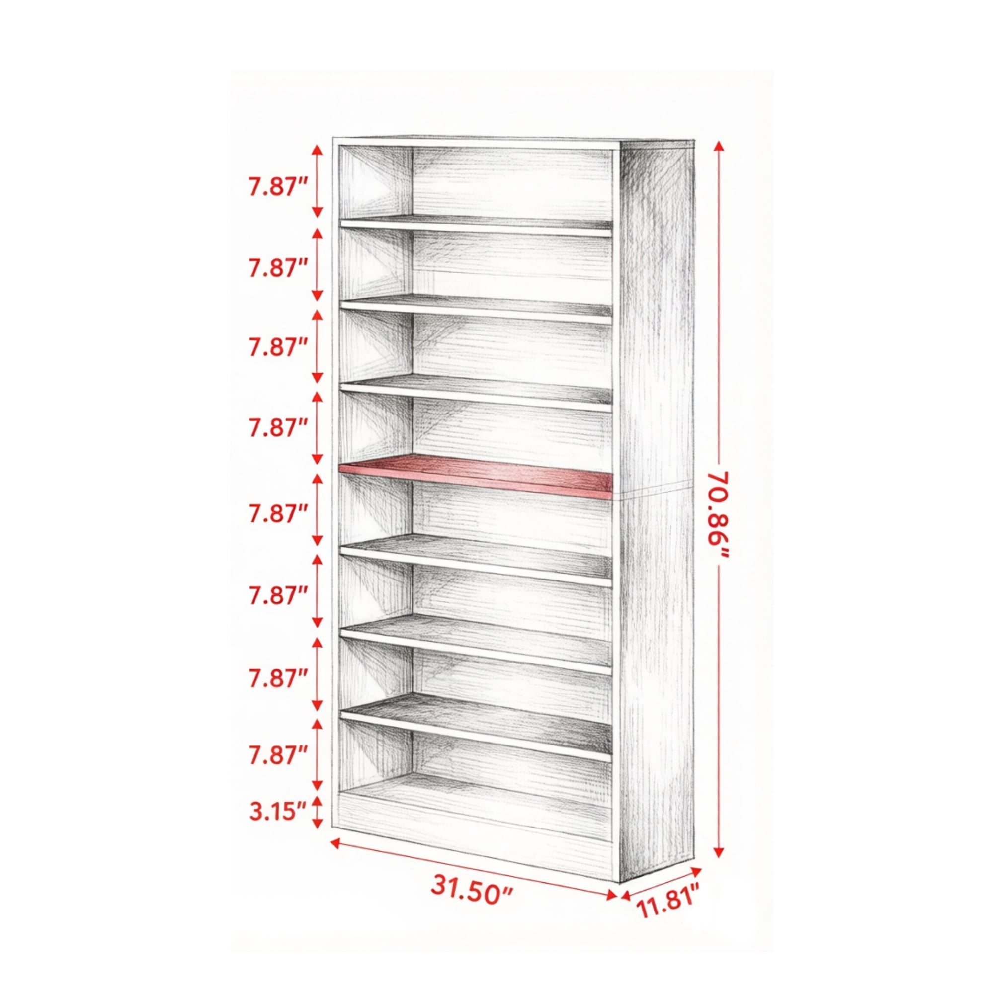 Bookshelf Storage Cabinet
