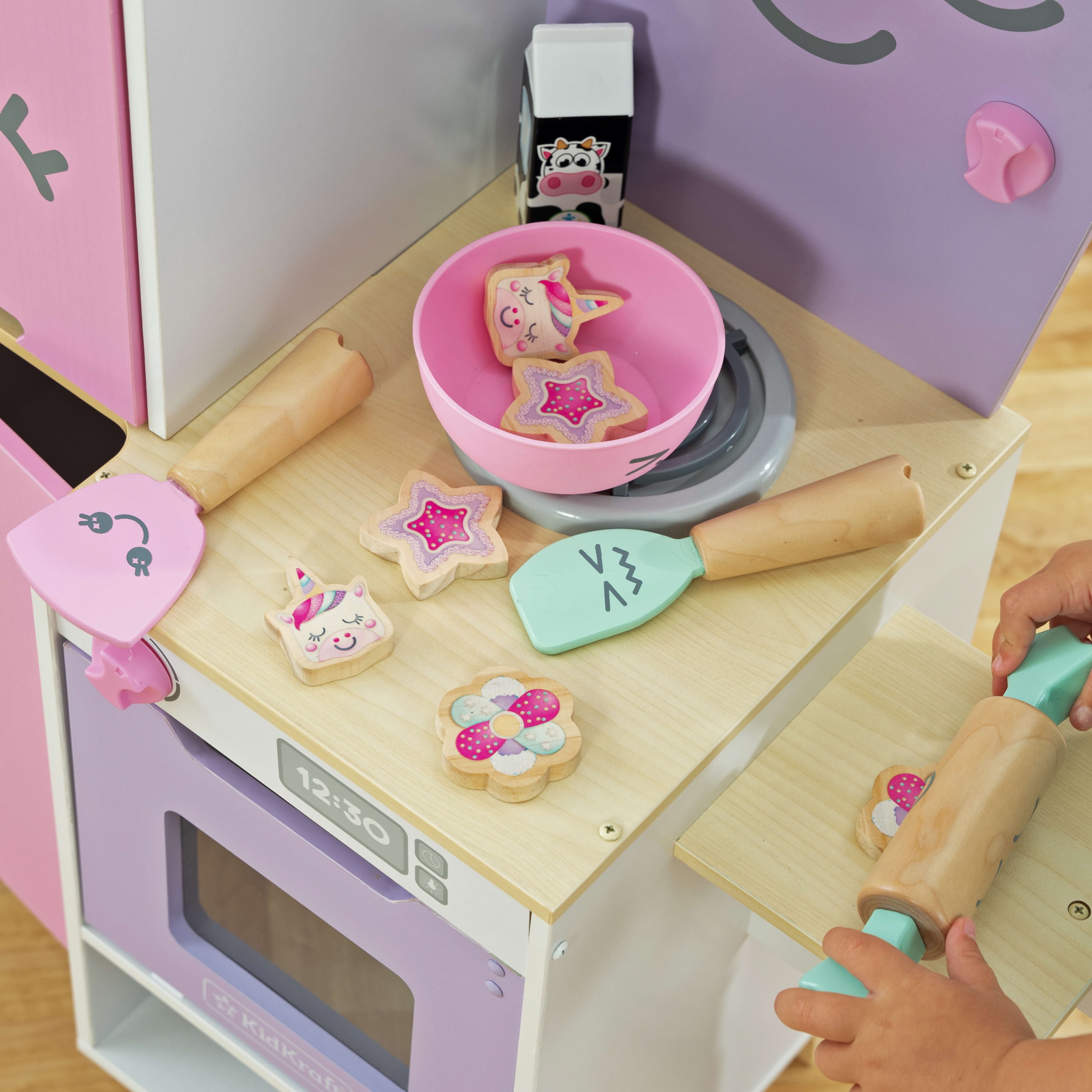 KidKraft Lil' Friends Wooden Play Kitchen with 14 Accessories
