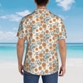 thumbnail image 4 of Sikiie Sunflowers 5 Print Men's Hawaiian Shirt, Summer Beach Button Pocket Short Sleeve T-Shirt,X-Large, 4 of 7