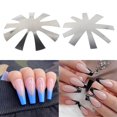 thumbnail image 3 of Manicure French Style Plastic Steel Plate Model G/H Shape French Nail Art Tools Manicure Stainless Steel Template, 3 of 9