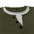 thumbnail image 6 of XUANTAOO Men T Shirts Short Sleeve Crewneck Henley Shirts Loose Fit Green Shirt Men Summer Shirts, 6 of 7