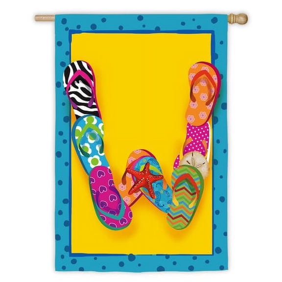 Evergreen Enterprises, Inc Flag Sub Gar Suede Flip Flop Monogram-W Vertical Flag