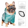thumbnail image 3 of Fotbe Teal Turquoise 1 Sudadera con Estampado para Perros Pequeños – Suéter con Capucha para Mascotas, Tela Suave de Forro Polar con Bolsillo-Small, 3 of 7