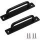 thumbnail image 1 of 2 Pieces Heavy Duty Barn Door Handle, Steel Sliding Door Pull Handle, Black Cast Iron Door Handle, Interior Exterior Door Handles, 1 of 4