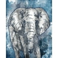 thumbnail image 2 of OnRei 20x24 Black Ornate Wood Framed with Double Matting Museum Art Print Titled - Grey Blue Elephant, 2 of 4
