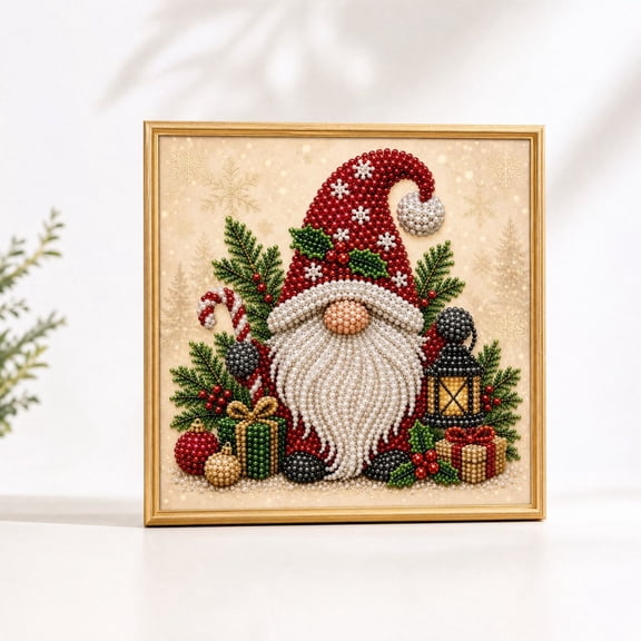 Christmas Diamond Painting Kit for Adults DIY Santa Claus Holiday Craft Home Decor Festive Wall Art Relaxing Gift Idea ABS Base