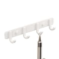 thumbnail image 3 of Multi-purpose punch-free ash hook wall clothes hook clothes wall sticky hook 4 Hook White, 3 of 6