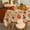 Beige/Thanksgiving, variant on Round Christmas Tablecloth - Xmas Table Cloth Waterproof and Washable Holiday Snow Town Decorative Table Cover for Party Kitchen Dining Room, 60 Inch