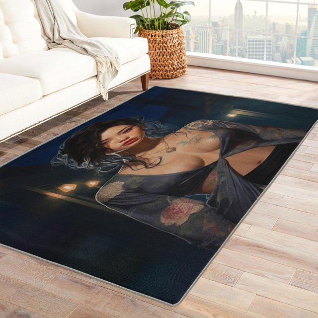 Sexy Woman Rug 4x7 Area Rugs for Bedroom Living Room, Pretty Area Rug, Girls Carpet Machine Washable Non-Slip Rug, Soft Low Pile Area Rug, Indoor Decorative Rugs Z&lL229
