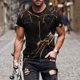 thumbnail image 2 of European And American Round Neck Casual Ethnic Style Retro Printed Short Sleeve T-shirt TopL, 2 of 5