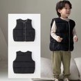 thumbnail image 5 of Esaierr Kids Baby Boys Girls Vest Jacket Toddler Fall Winter Waistcoat Thick Warm Cotton Vest Coats Little Big Boys Girls Soft Lightweight Breathable down Cotton Sleeveless Outwear for 2-12Y, 5 of 7
