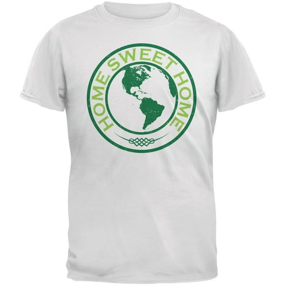 Earth Day Home Sweet Home White Adult T-Shirt
