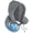 Gray, variant on Sealy Infused-Gel Hooded Memory Foam Travel Pillow, Black