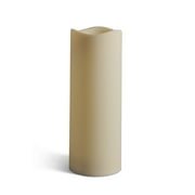 12-inch Tall Battery-Operated Bisque Flameless LED Candle with Timer Feature